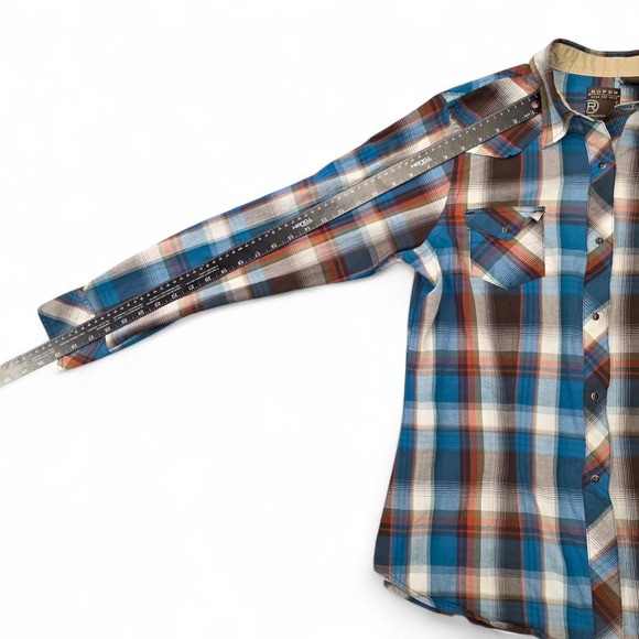 Vintage Roper Plaid Women Size Large Western Pearl Snap Shirt - Picture 7 of 8